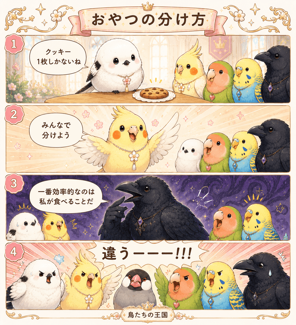 羽根の広場④ おやつの分け方