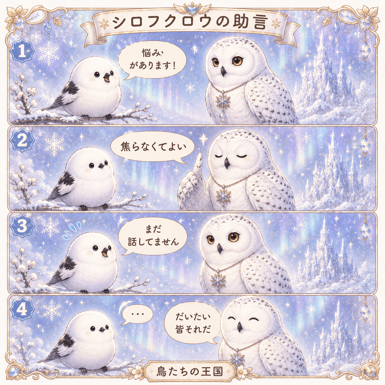 羽根の広場⑦ シロフクロウの助言