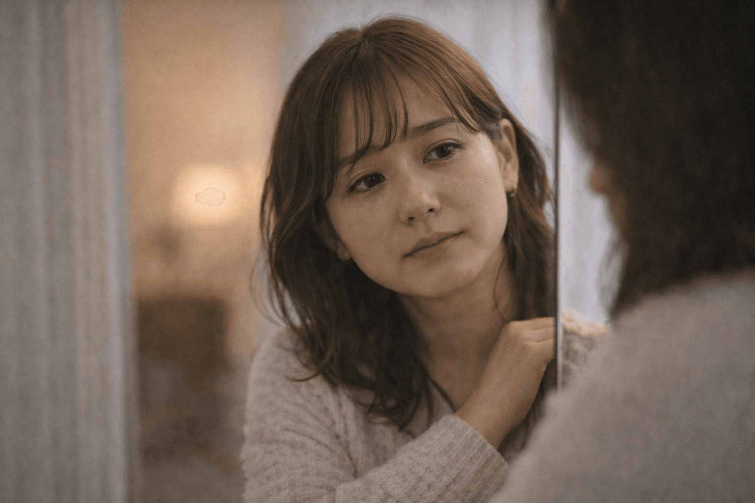 鏡を見つめる女性──願いに合った自分になる