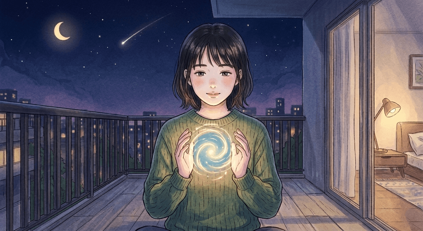 光る球体を抱く少女──引き寄せの本当の意味