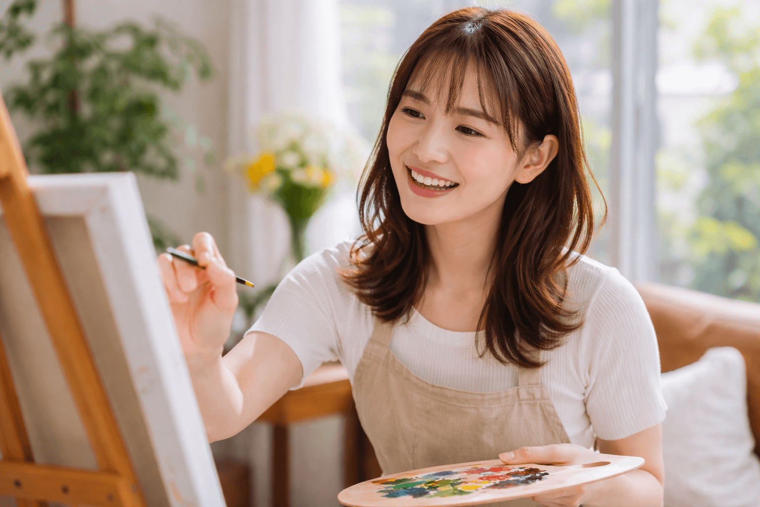 絵を描く女性──自分の毎日を楽しんでいること