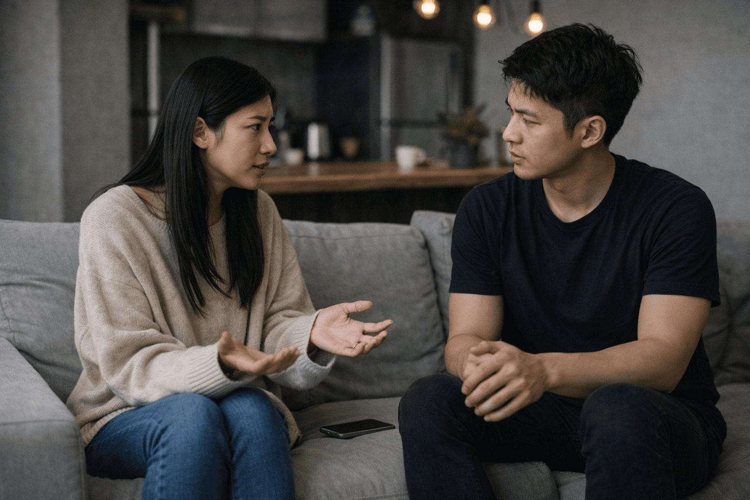 向き合って気持ちを伝えるカップル──正しさを手放す