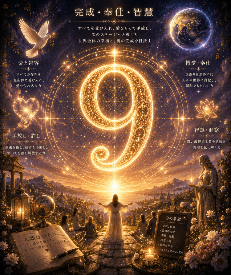運命数9の組み合わせ──黄金に輝く数字9
