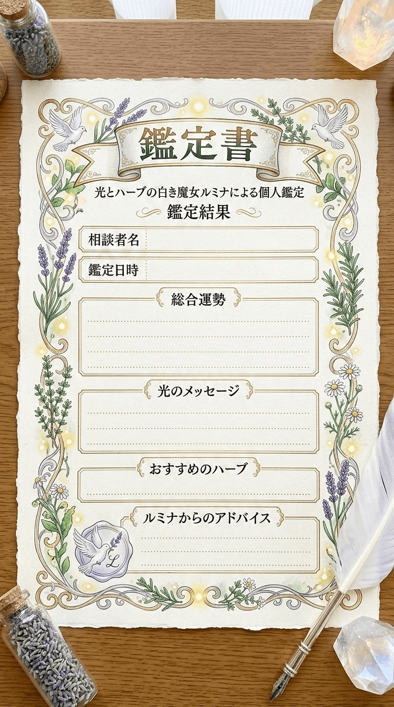 個人鑑定の鑑定結果イメージ