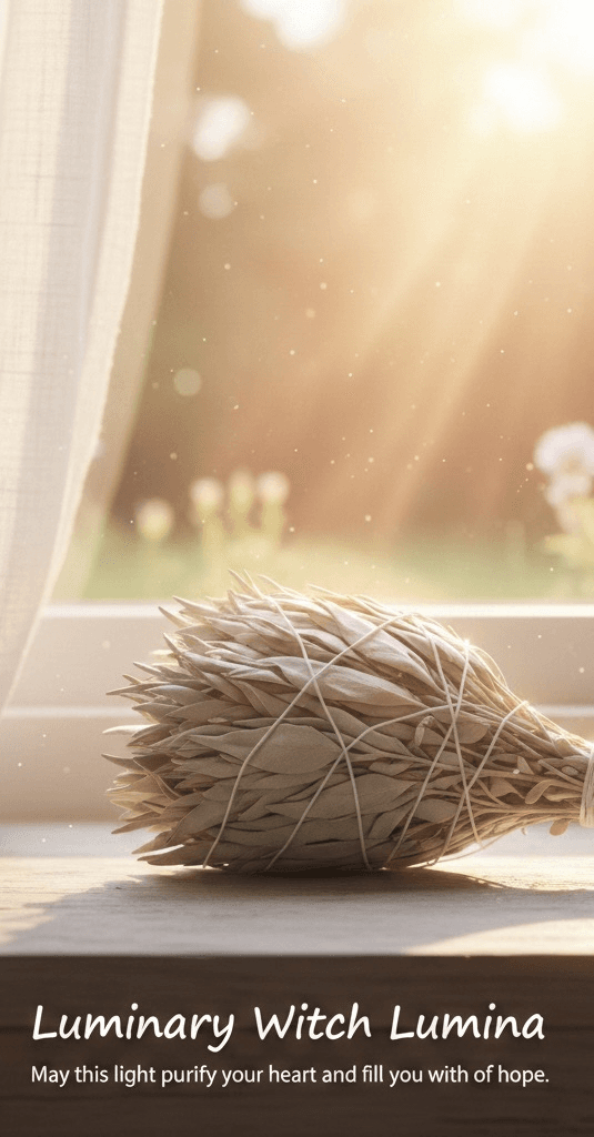 浄化と希望の「ホワイトセージと朝日の光」