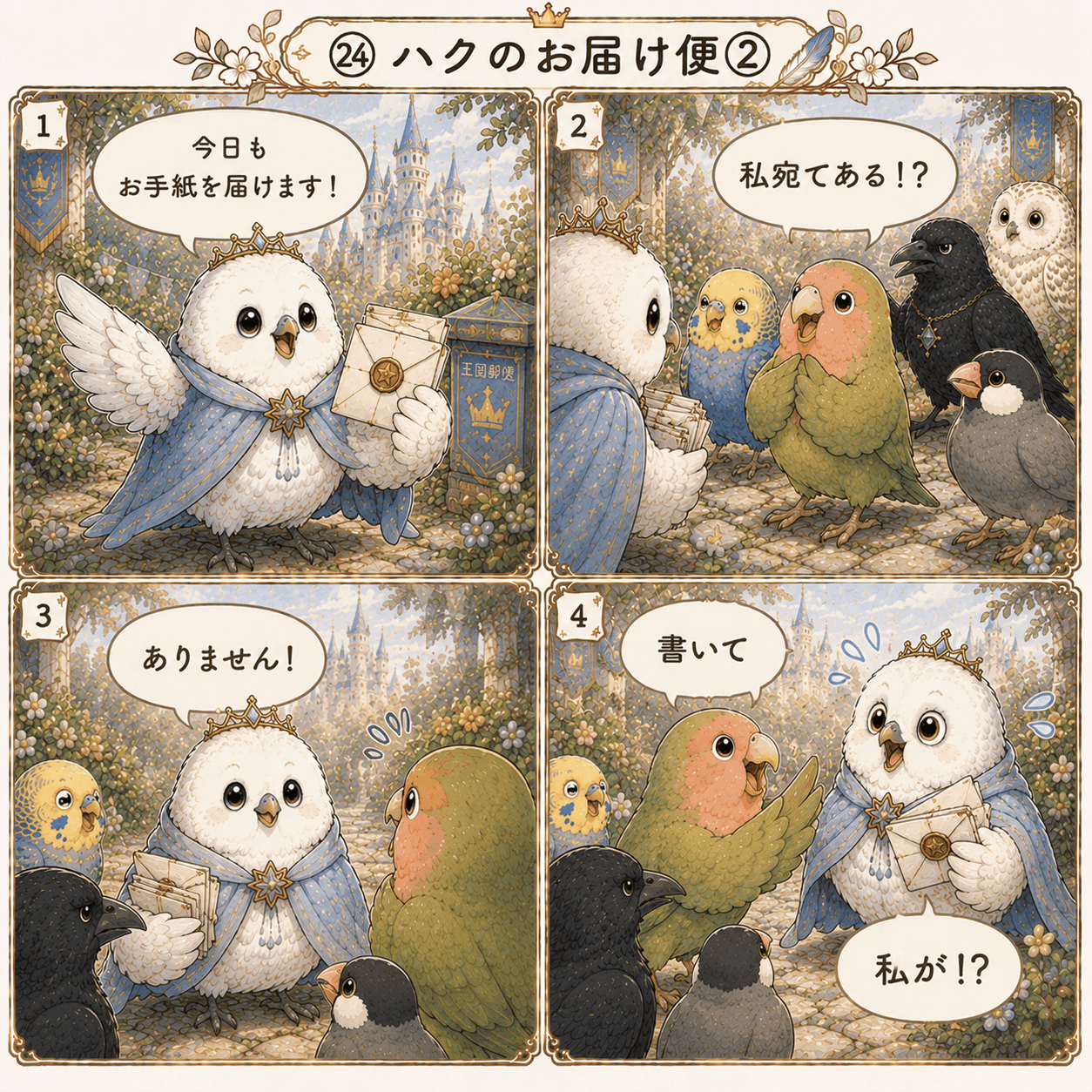 羽根の広場㉕ ハクのお届け便