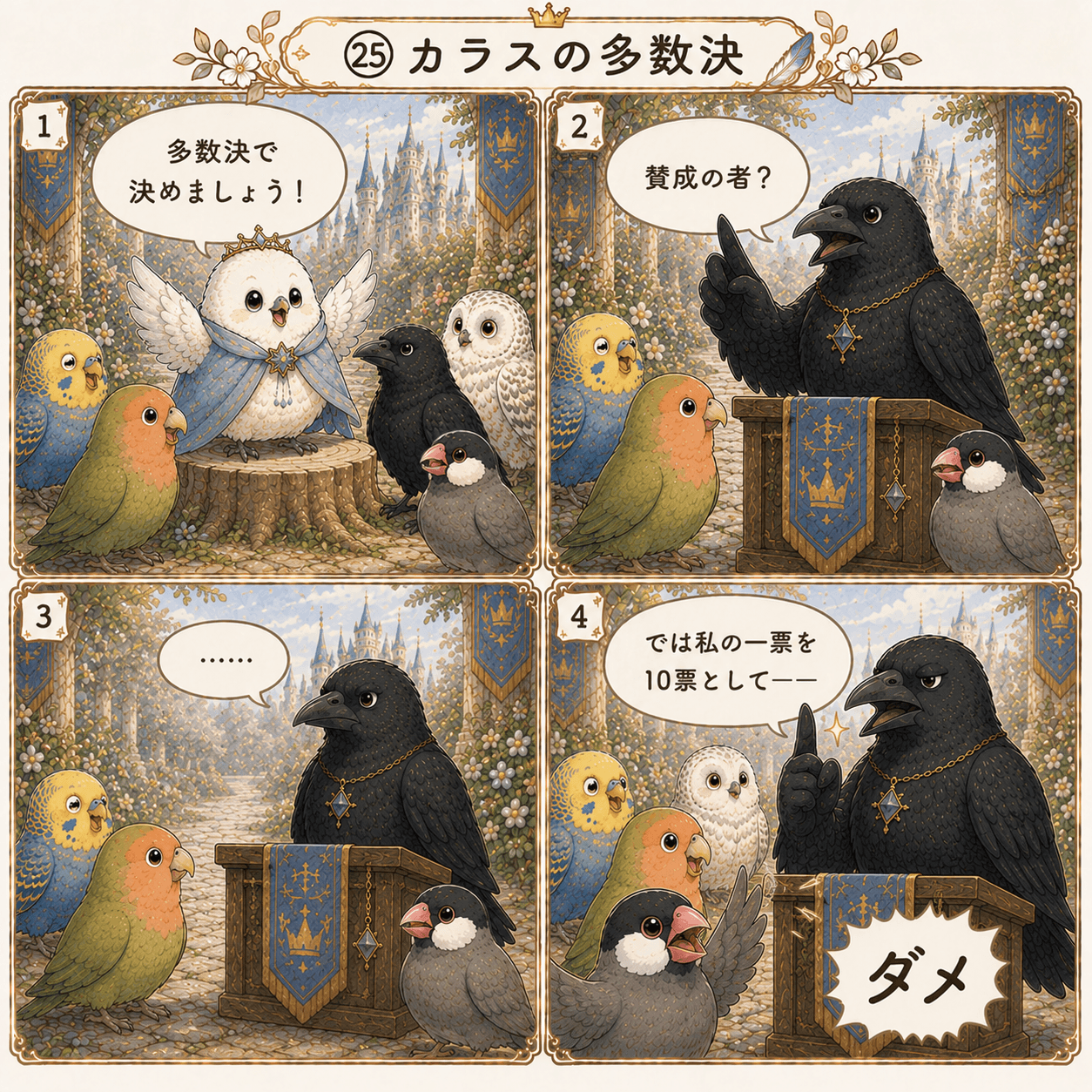 羽根の広場㉖ カラスの多数決