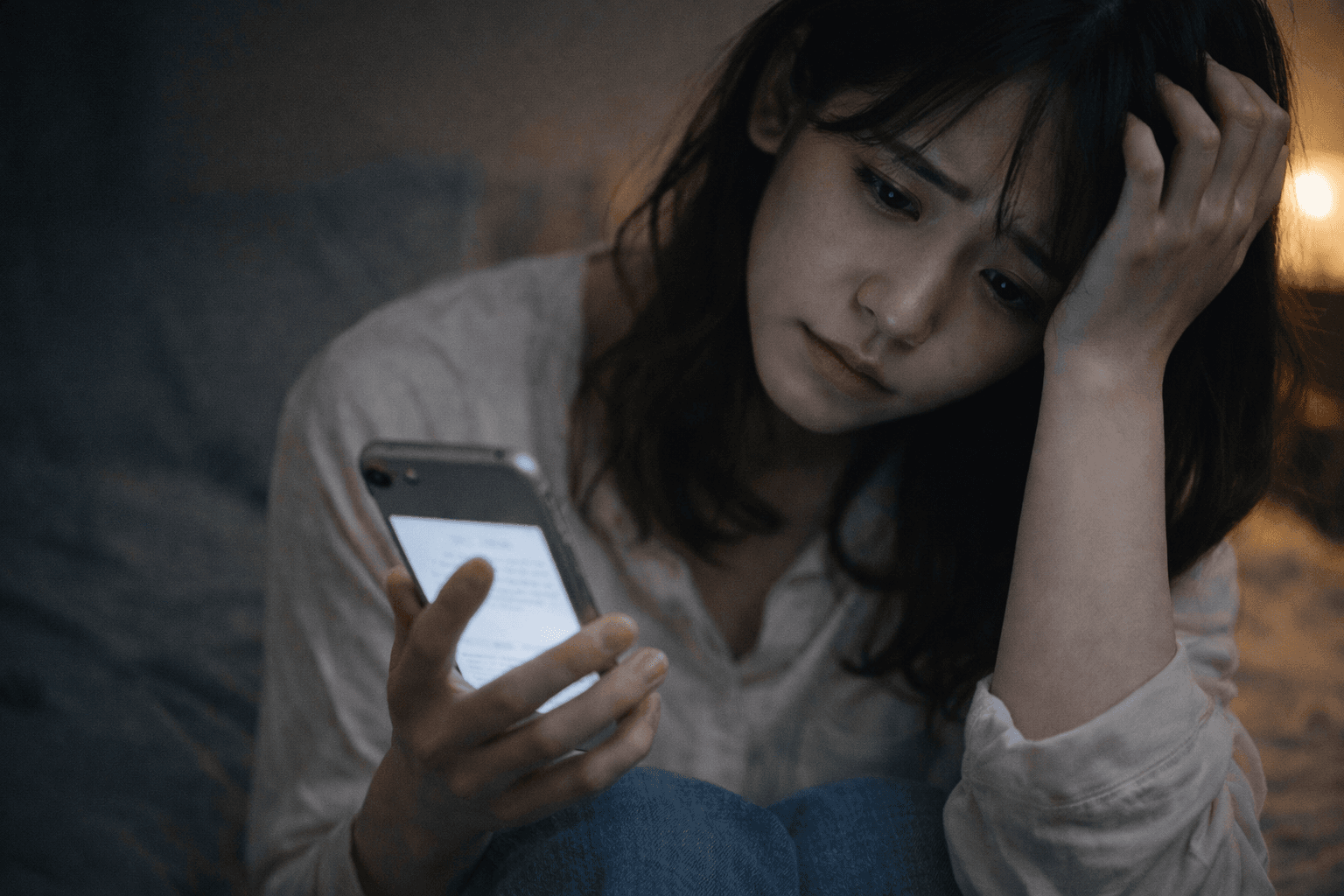 スマホを握りしめて迷う──すぐに連絡しない