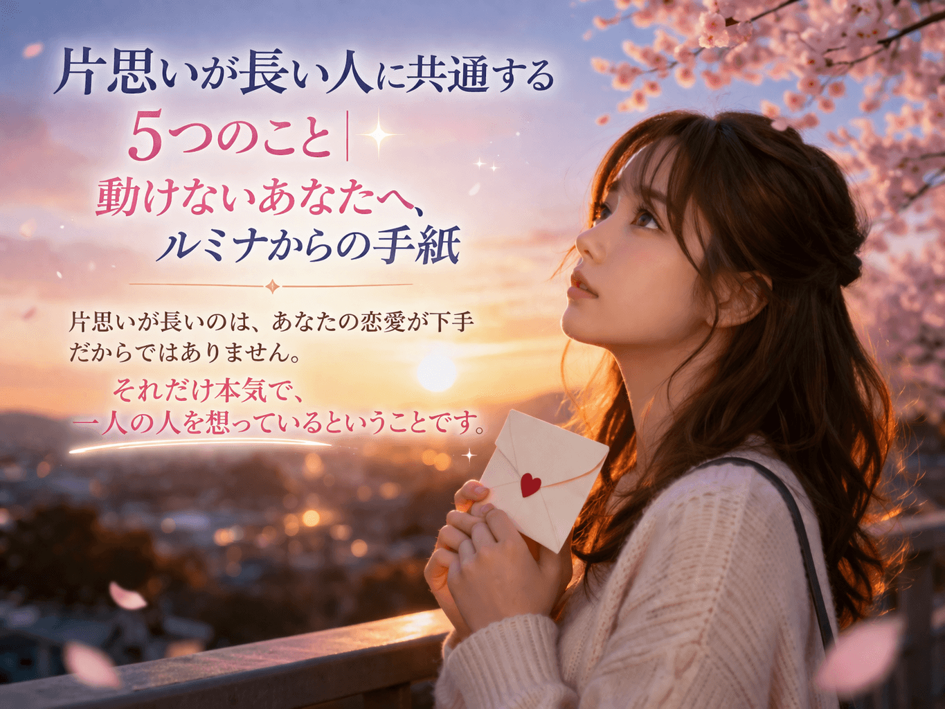片思いが長い人に共通する5つのこと|動けないあなたへ、ルミナからの手紙