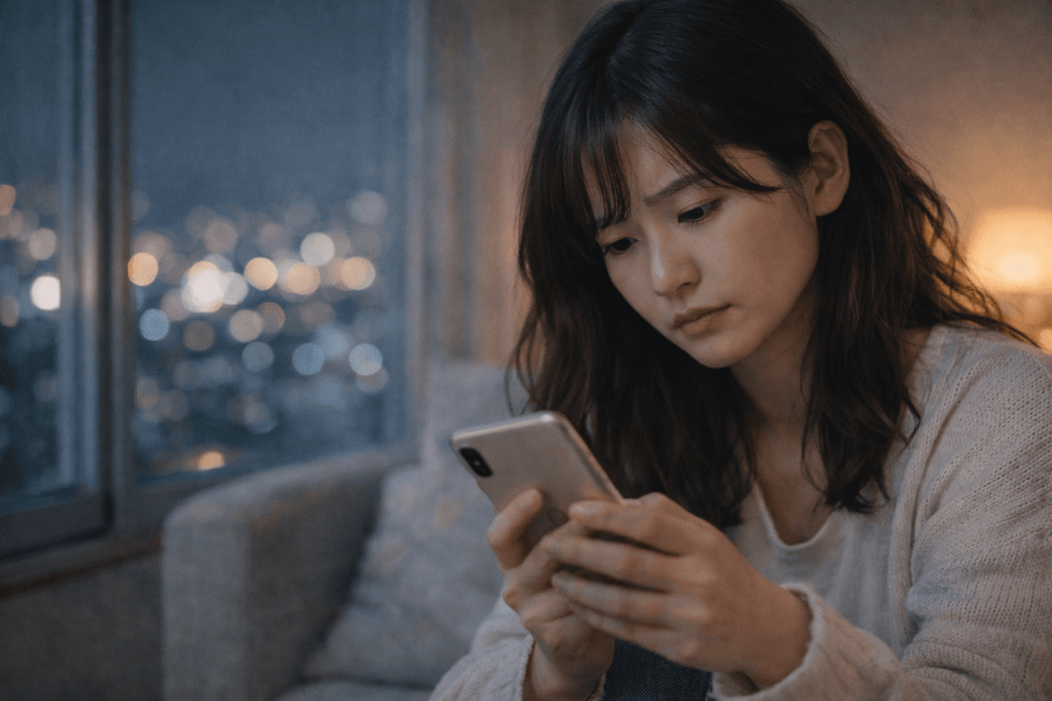 スマホを見つめる──後悔が止まらなくなる瞬間