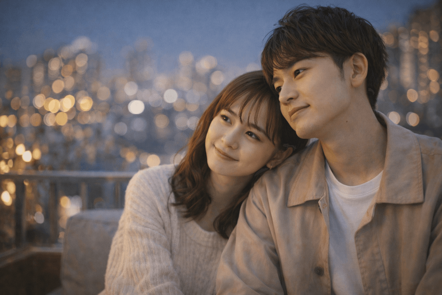 もし付き合った未来を想像させる寄り添う二人