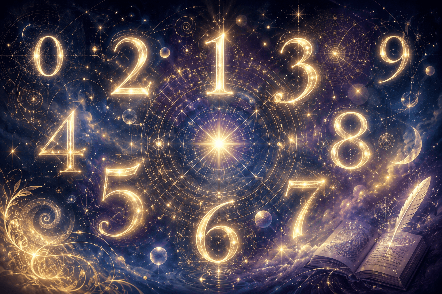 夜空に浮かぶ0〜9の数字──万物は数で構成されているという数秘術の世界