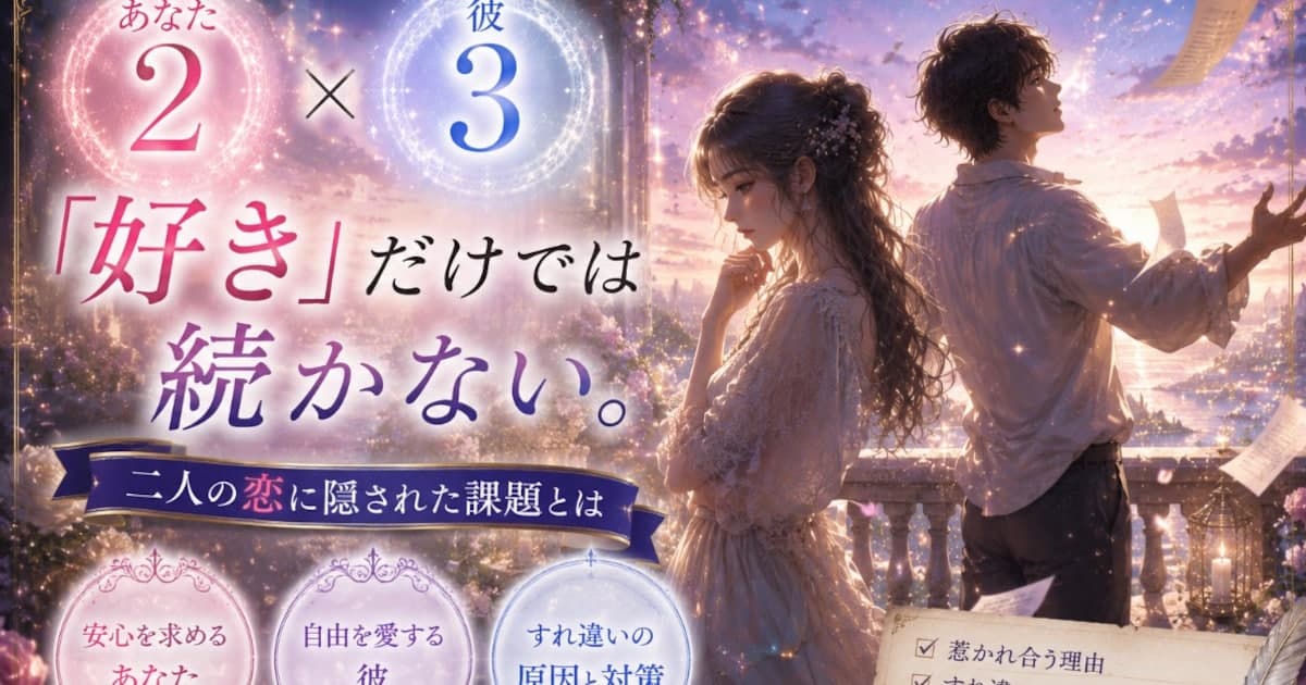 あなた2 × 彼3――「好き」だけでは続かない。二人の恋に隠された課題とは