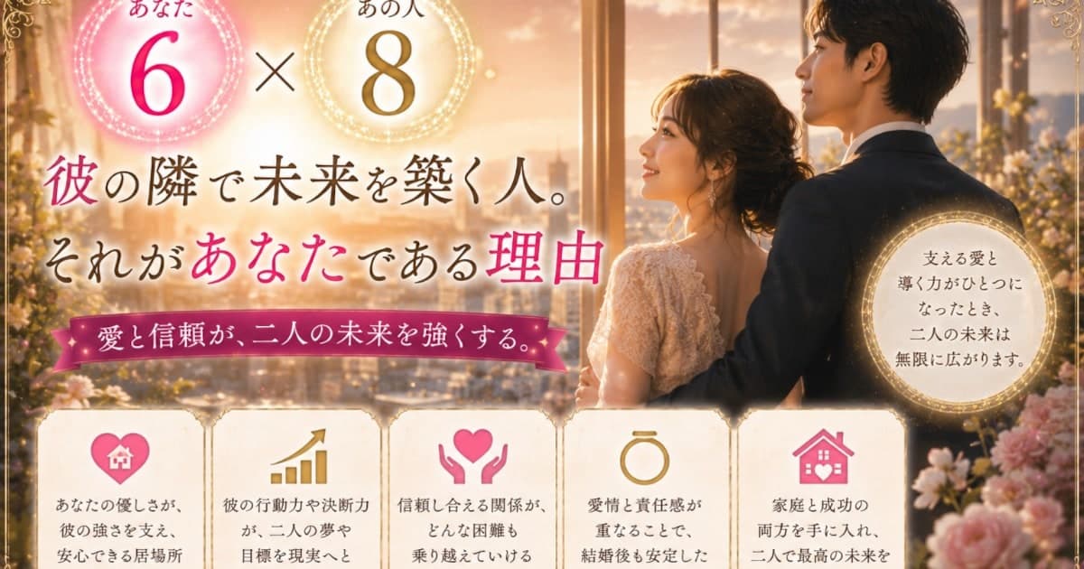 あなた6 × あの人8――彼の隣で未来を築く人。それがあなたである理由