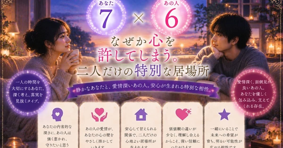 あなた7 × あの人6――なぜか心を許してしまう。二人だけの特別な居場所