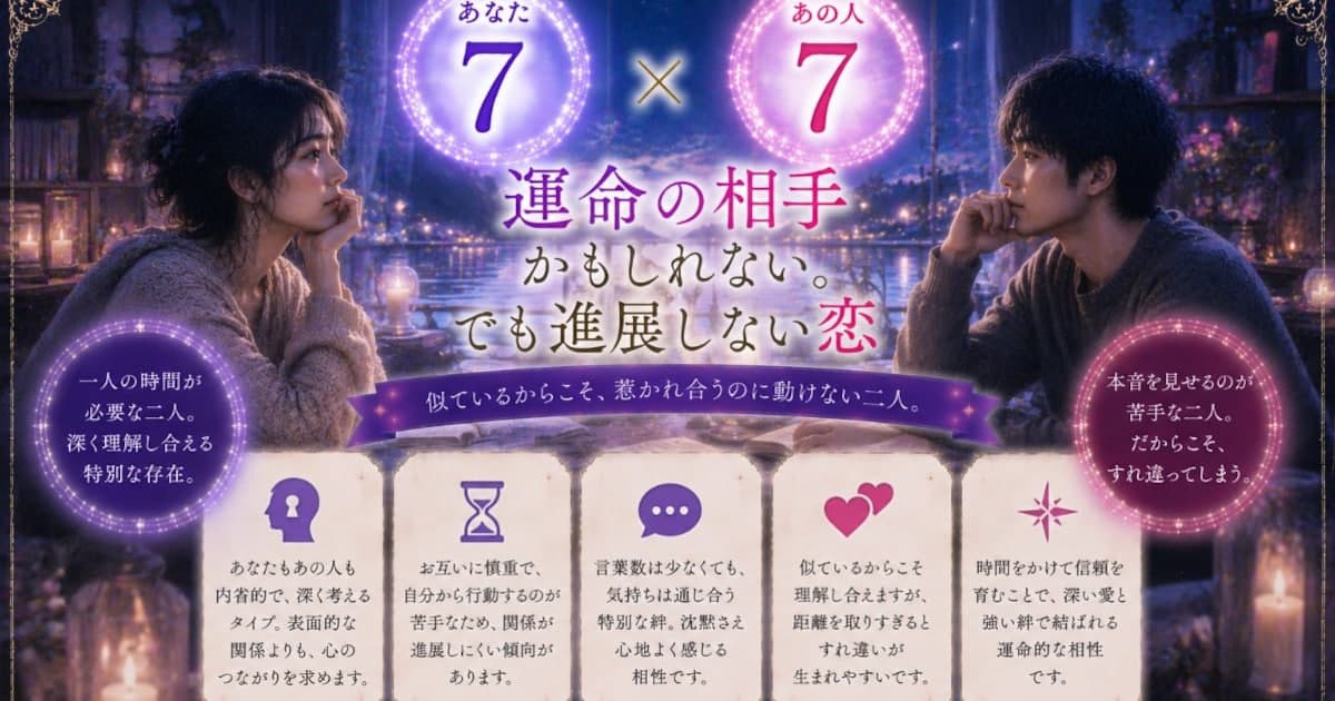 あなた7 × あの人7――運命の相手かもしれない。でも進展しない恋
