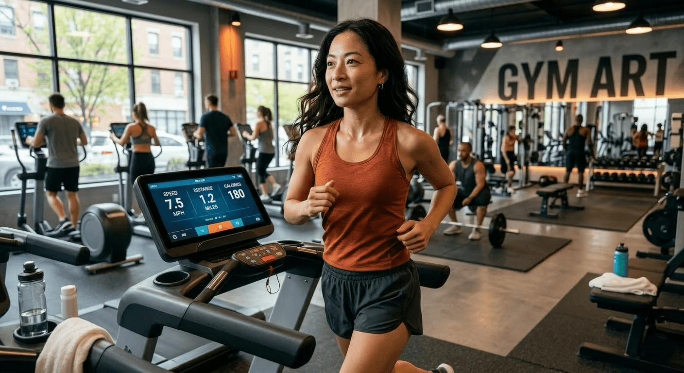 ジムで自分を磨く女性——自分のために動き始めたとき