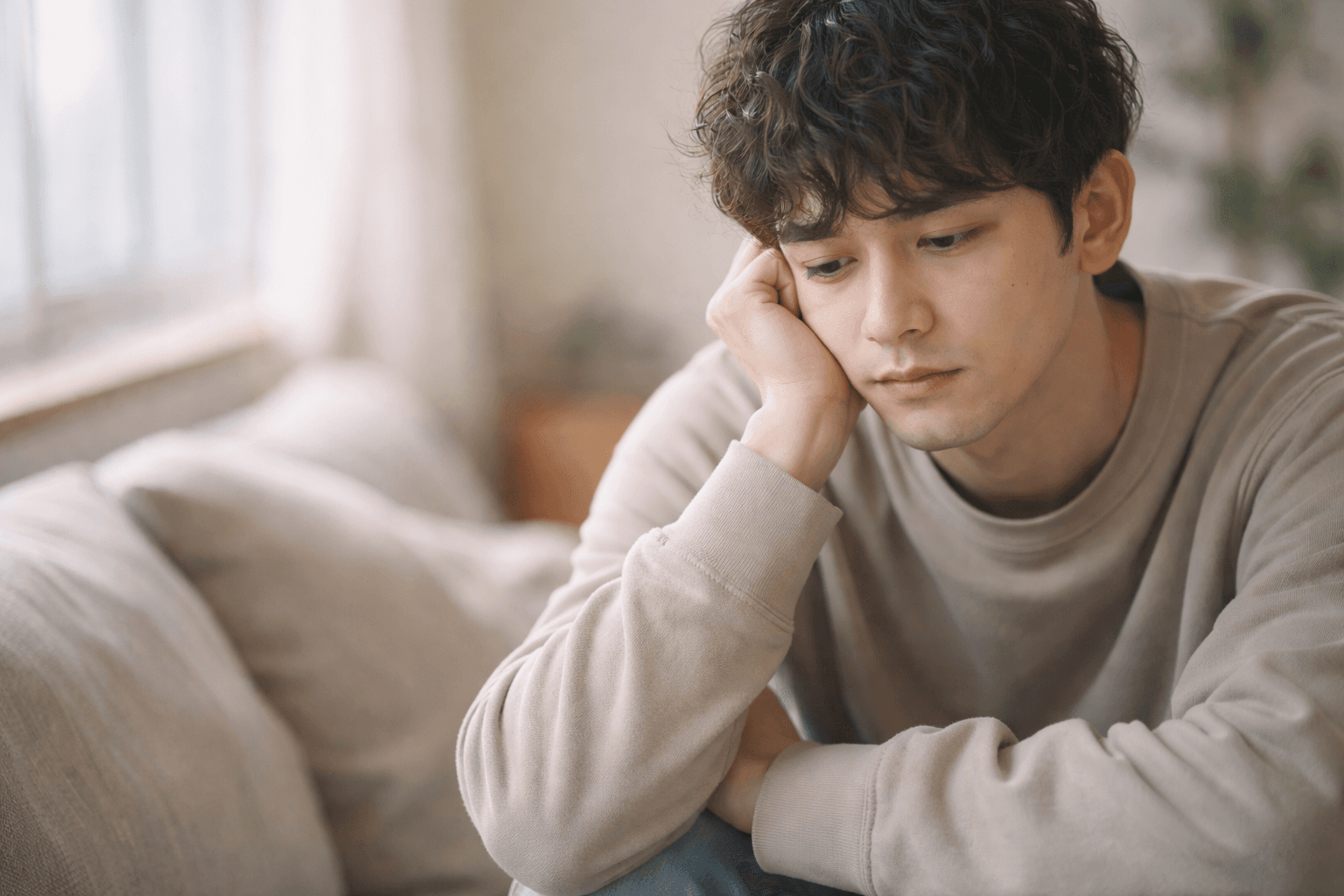 言葉を探している男性──言いたいけれど言葉がみつからない