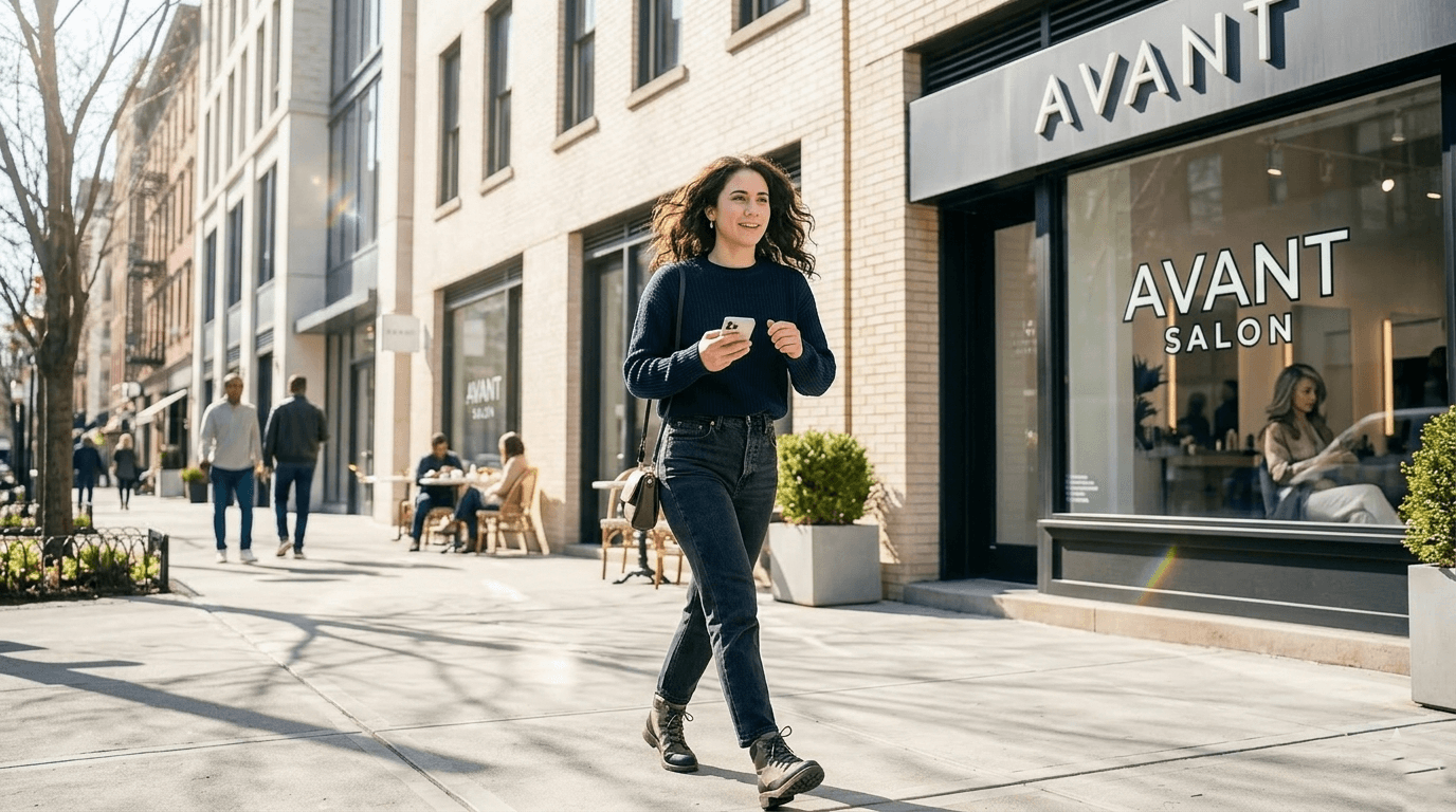 変わりたいと感じて街を歩き出す女性