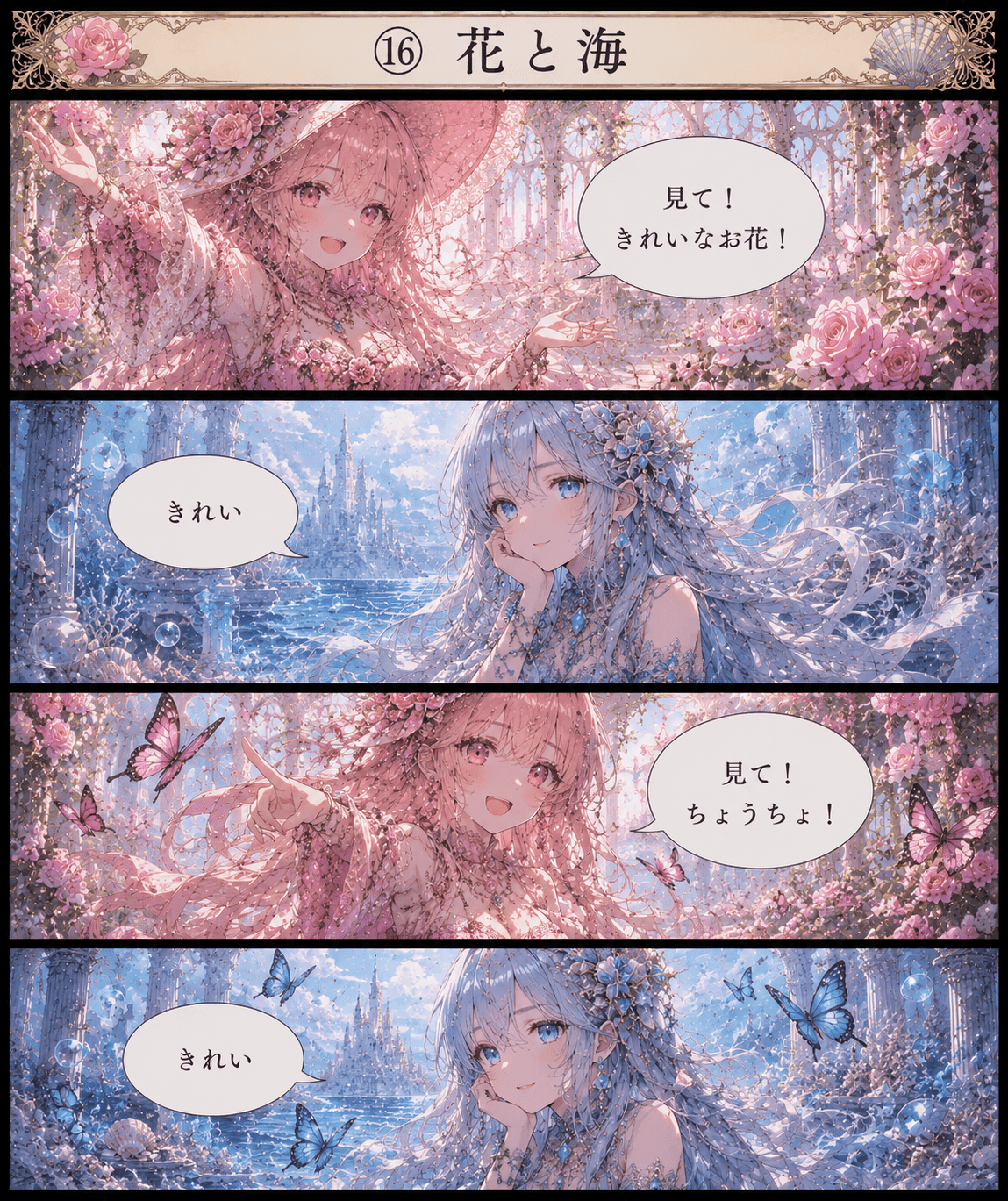 魔女たちの日常⑰ 花と海